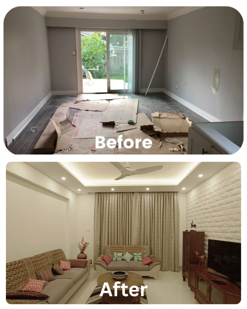 living room bungalow interior design