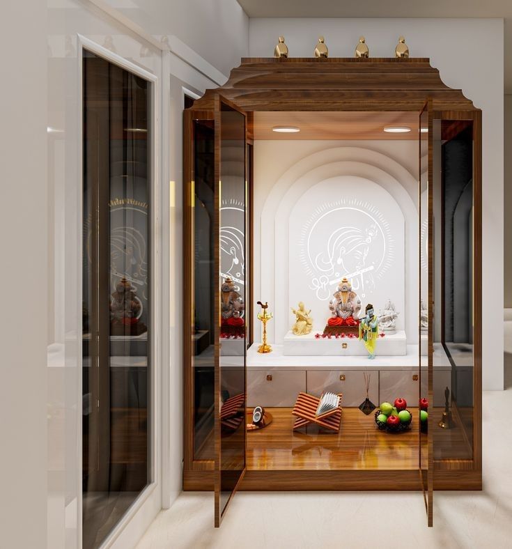 Pooja Room Interior Design That Feels Like Home in Kerala Houses 2 pooja room interior design