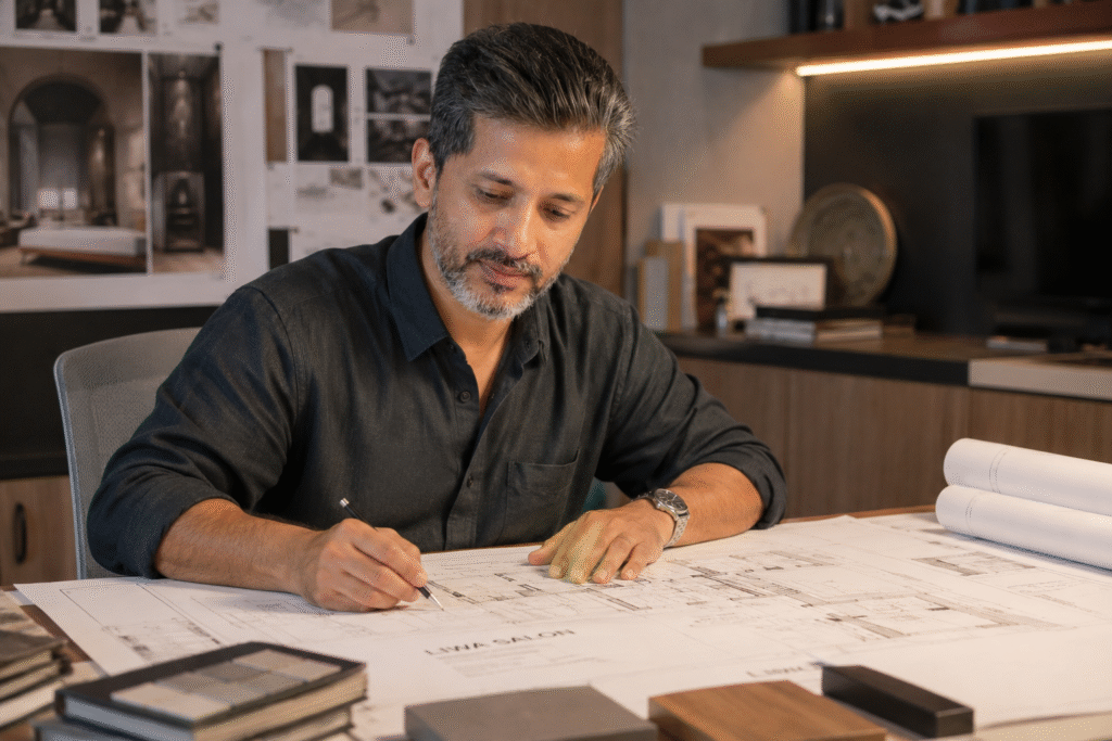 Case Study: Engineering the Luxury Salon Experience | A Blueprint for HNW Environments 5 Premium Salon Interior Design in Bangalore